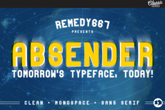 Absender: The Retro Space-Age Display Font for Campaigns