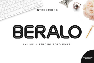 Beralo Inline: A Modern All Caps Display Font for Crafters