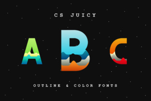 CS Juicy Outline: A Modern Display Font for Brand Identity