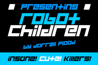 Robot Children: A Futuristic Display Font for Bold Branding