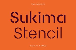Sukima Stencil: A Bold Sans Serif Font for Makers